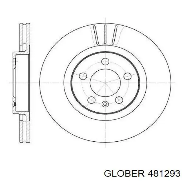 481293 Glober Диск тормозной передний