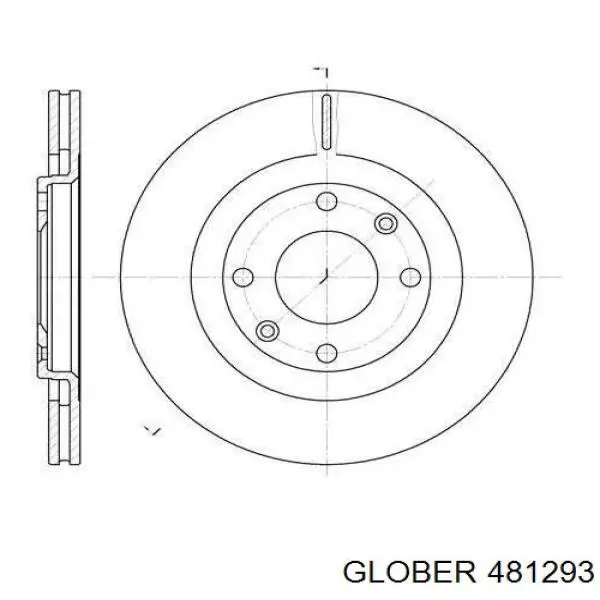 Тормоз дисковый передний Glober 481293 цена, от 7.48 USD