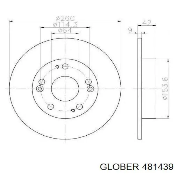 Тормозные диски 481439 Glober