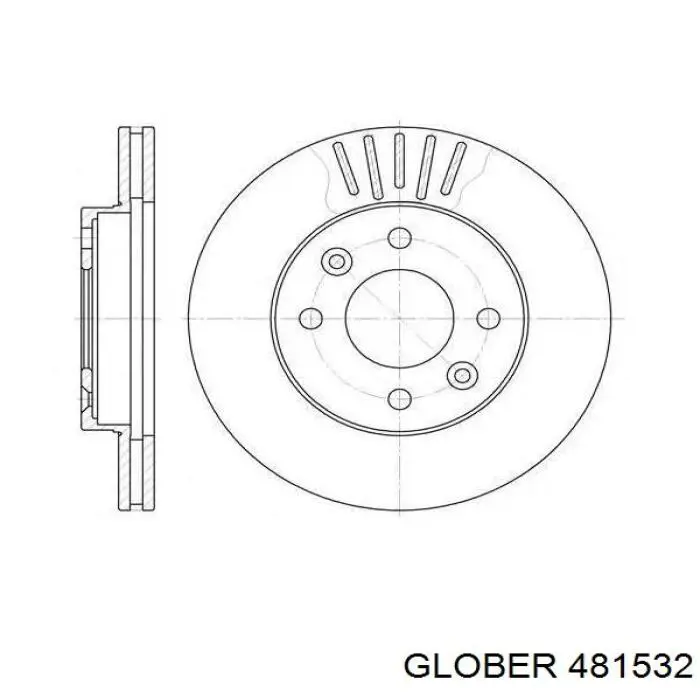 Диск тормозной передний Glober 481532
