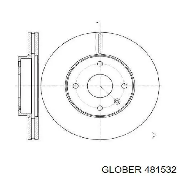 Передний тормозной диск Glober 481532