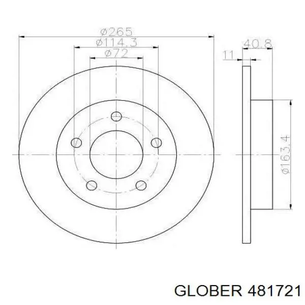 Тормозные диски 481721 Glober