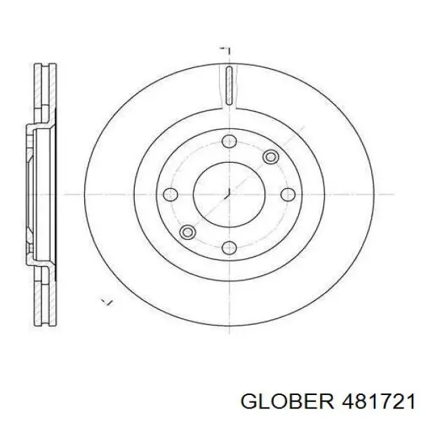 Задний тормозной диск Glober 481721 цена, от 30.55 USD