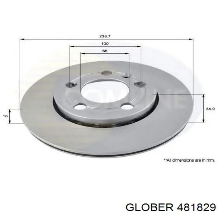 Передние тормозные диски 481829 Glober