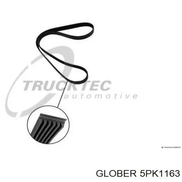 5PK1163 Glober ремень генератора