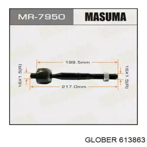 Рулевой наконечник Glober 613863 цена, от 7.36 USD