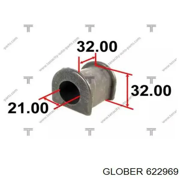 Купить 622969 Glober Втулки переднего стабилизатора