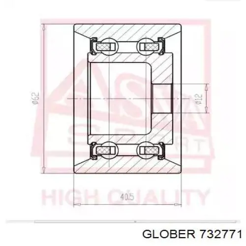 Обводной ролик ремня ГРМ Glober 732771 цена, от 15.28 USD