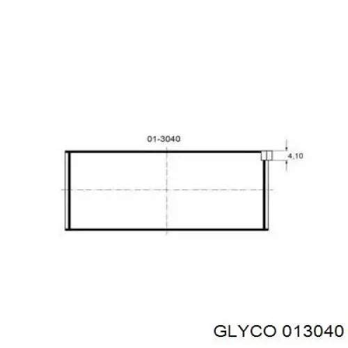 Вкладыши шатунные 013040 Glyco