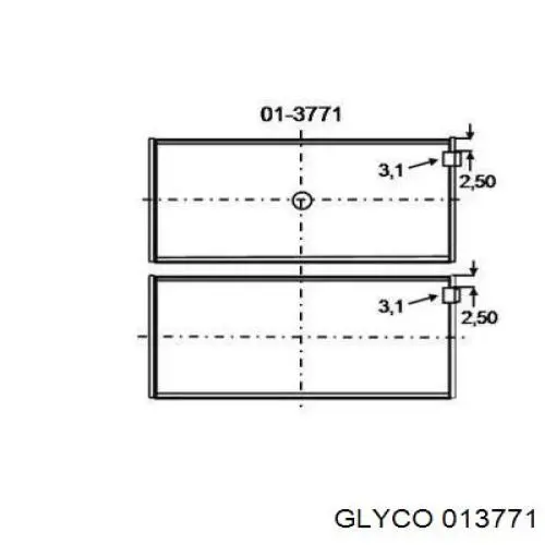 013771 Glyco вкладыши коленвала шатунные, комплект, стандарт (std)