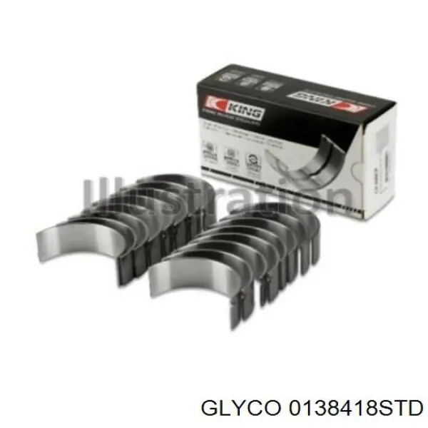 Вкладыши шатунные 0138418STD Glyco