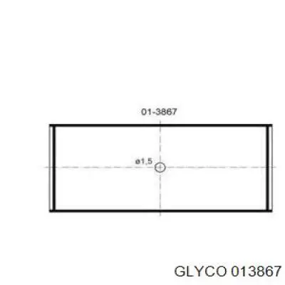01-3867 Glyco вкладыши коленвала шатунные, комплект, стандарт (std)