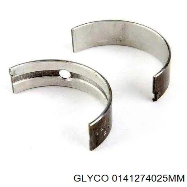 0141274025MM Glyco вкладыши коленвала шатунные, комплект, 1-й ремонт (+0,25)