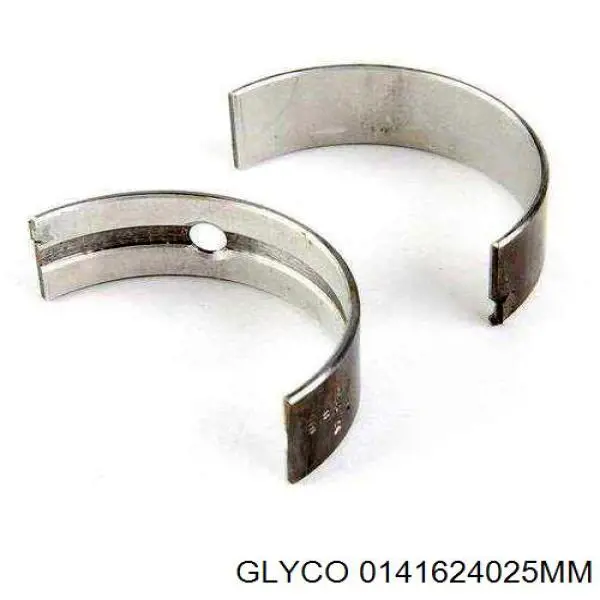 0141624025MM Glyco вкладыши коленвала шатунные, комплект, 1-й ремонт (+0,25)