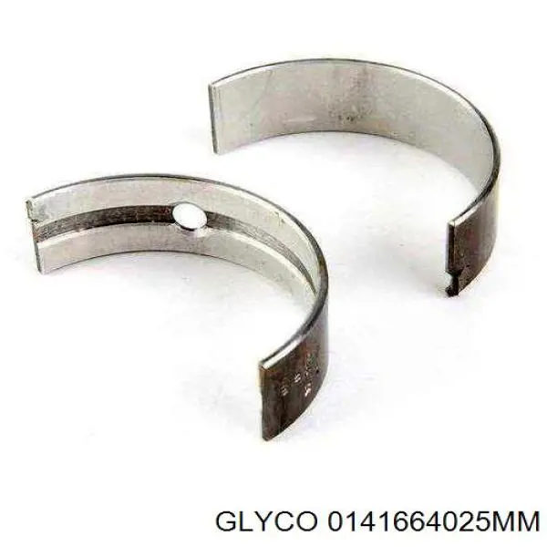 0141664025MM Glyco вкладыши коленвала шатунные, комплект, 1-й ремонт (+0,25)