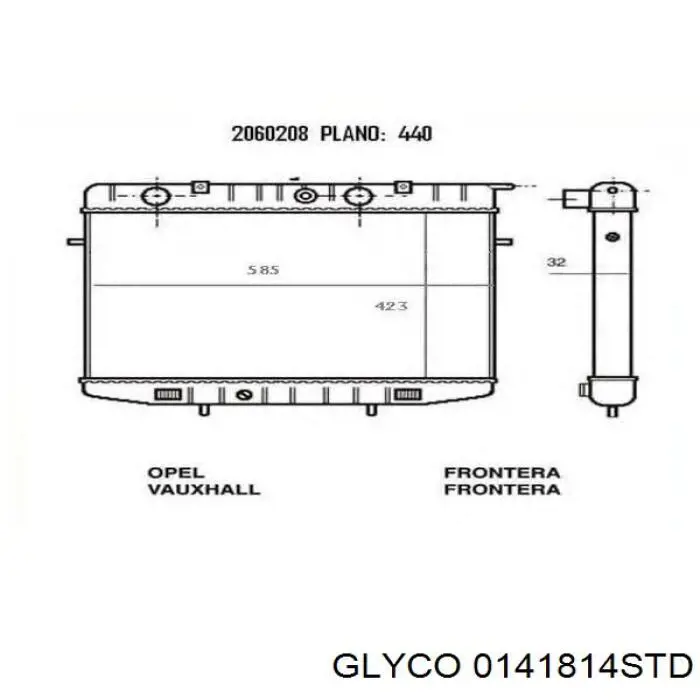 466440RAASTD Glyco вкладыши коленвала шатунные, комплект, стандарт (std)