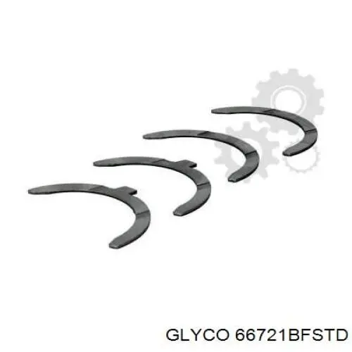 Упорное полукольцо коленчатого вала, компект Glyco 66721BFSTD цена, от 7.90 USD