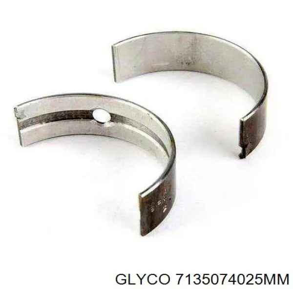 7135074025MM Glyco вкладыши коленвала шатунные, комплект, 1-й ремонт (+0,25)