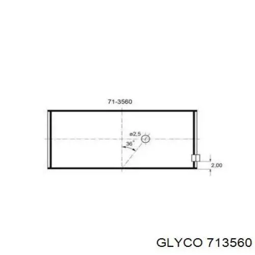 713560 Glyco Комплект подшипников скольжения