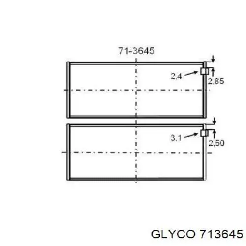 713645 Glyco Комплект подшипников скольжения