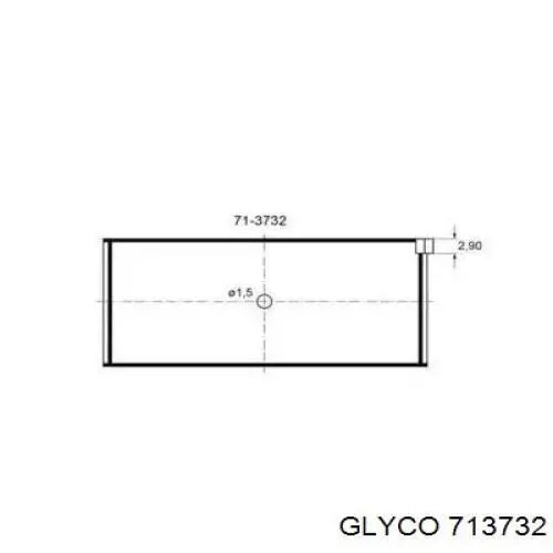 713732 Glyco вкладыши коленвала шатунные, комплект, стандарт (std)