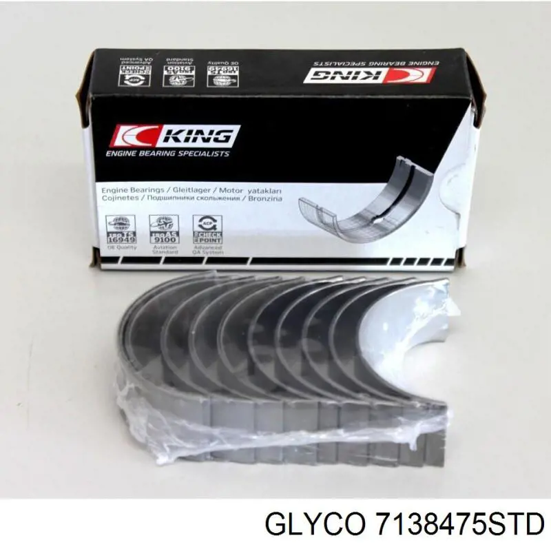 Купить 7138475STD Glyco Комплект шатунных вкладышей