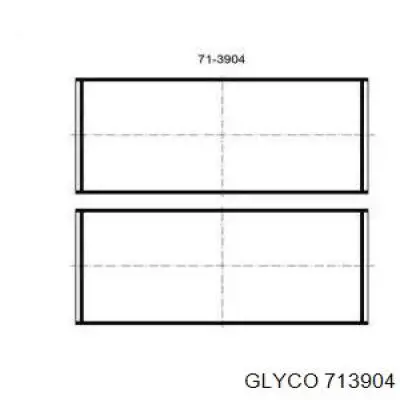 713904 Glyco вкладыши коленвала шатунные, комплект, стандарт (std)