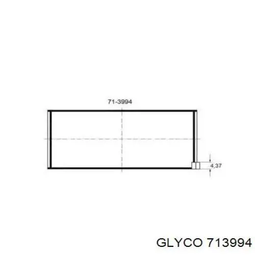 713994 Glyco вкладыши коленвала шатунные, комплект, стандарт (std)