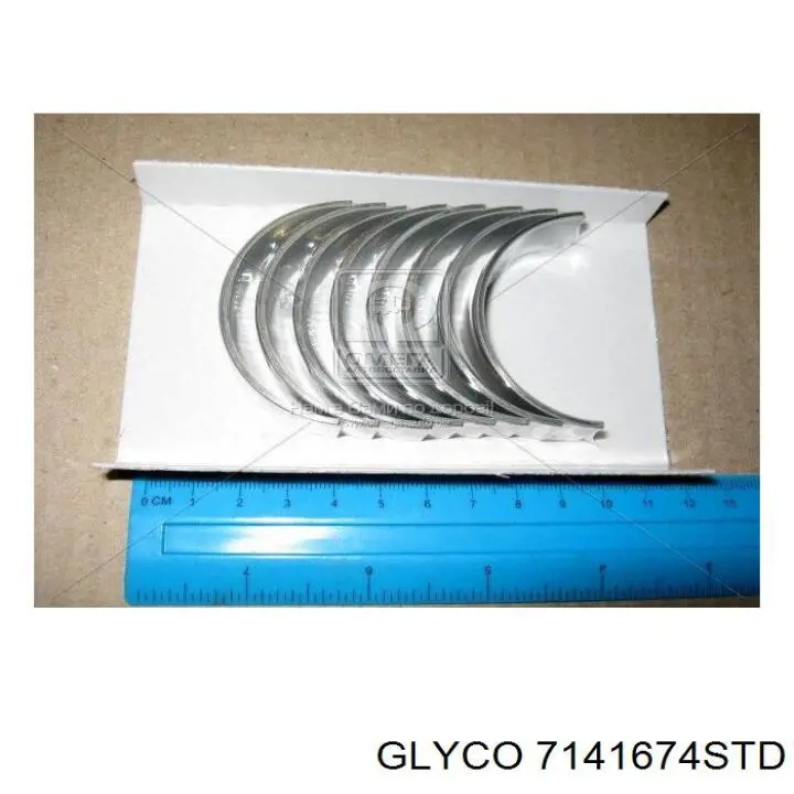 7141674STD Glyco folhas inseridas de cambota de biela, kit, padrão (std)