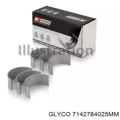 Вкладыши коленвала, шатунные, комплект, 1-й ремонт (+0,25) Glyco 7142784025MM цена, от 27.94 USD