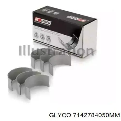 Вкладыши коленвала, шатунные, комплект, 2-й ремонт (+0,50) Glyco 7142784050MM цена, от 22.45 USD