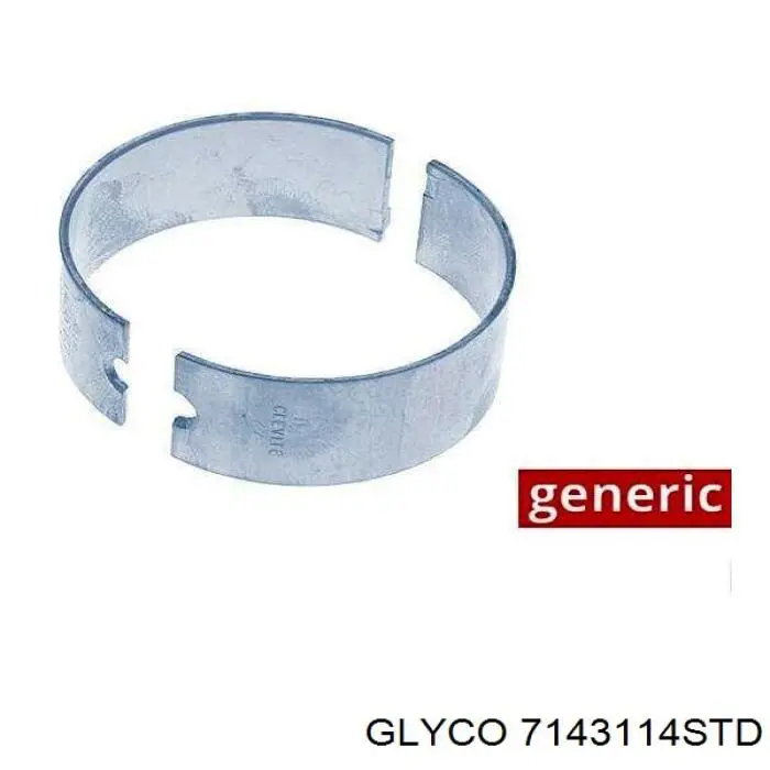 7143114STD Glyco вкладыши коленвала шатунные, комплект, стандарт (std)