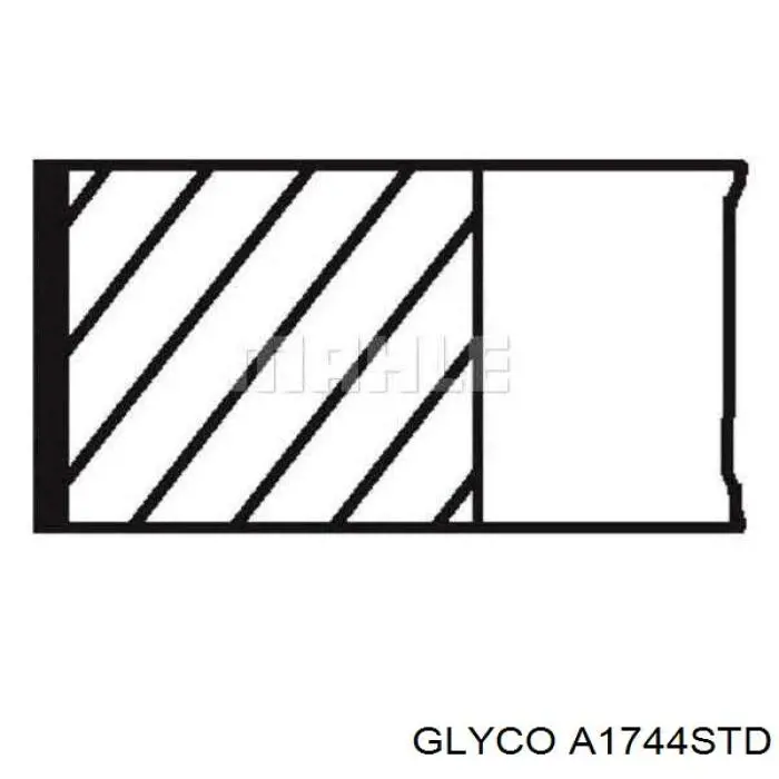 A1744 Glyco полукольцо упорное (разбега коленвала, STD, комплект)