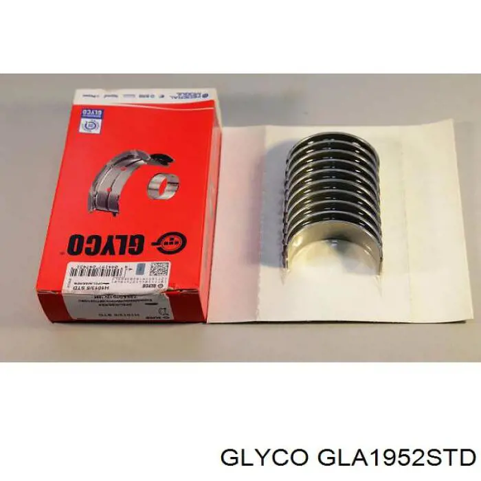 GLA1952STD Glyco полукольцо упорное (разбега коленвала, STD, комплект)