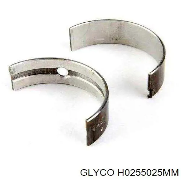 H0255025MM Glyco вкладыши коленвала коренные, комплект, 1-й ремонт (+0,25)