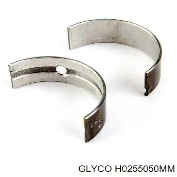 H0255050MM Glyco вкладыши коленвала коренные, комплект, 2-й ремонт (+0,50)