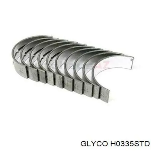 H0335STD Glyco вкладыши коленвала коренные, комплект, стандарт (std)