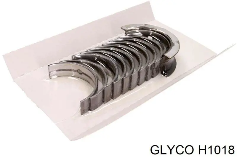 Вкладыши коленвала коренные, комплект, стандарт (STD) H1018 Glyco