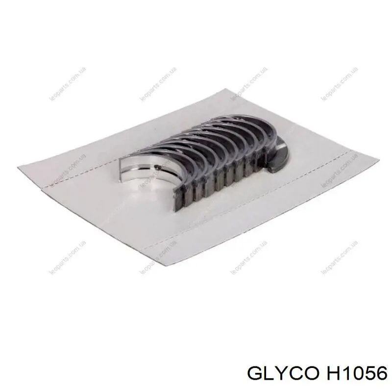 Вкладыши коленвала коренные, комплект, стандарт (STD) H1056 Glyco