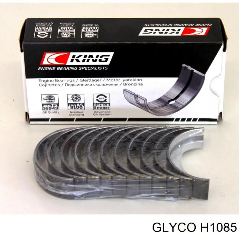 Купить H1085 Glyco Вкладыши коленвала, коренные, комплект, стандарт (STD)