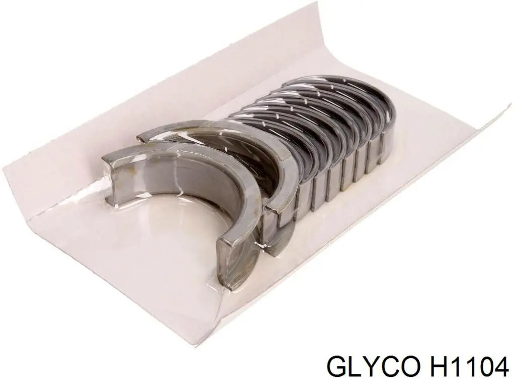 H1104 Glyco вкладыши коленвала коренные, комплект, стандарт (std)