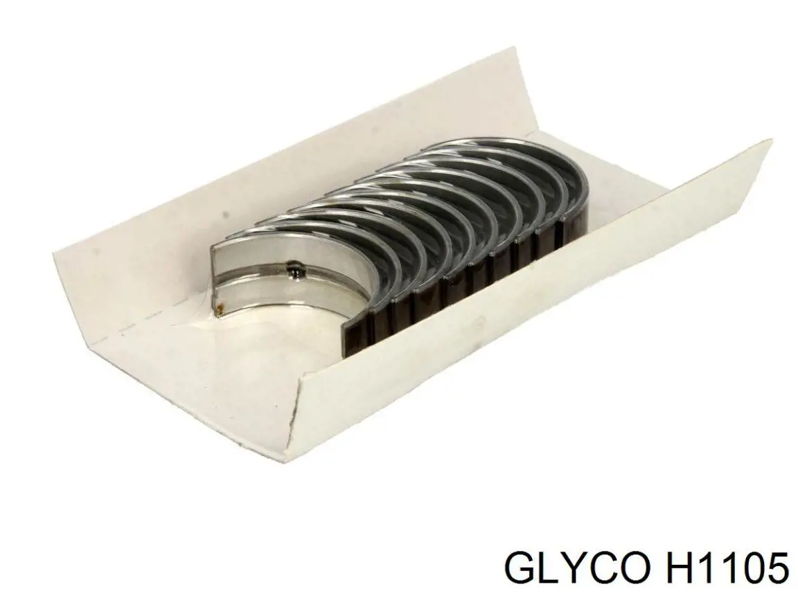 h1105 Glyco вкладыши коленвала коренные, комплект, стандарт (std)