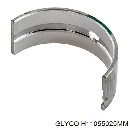 H11055025MM Glyco вкладыши коленвала коренные, комплект, 1-й ремонт (+0,25)