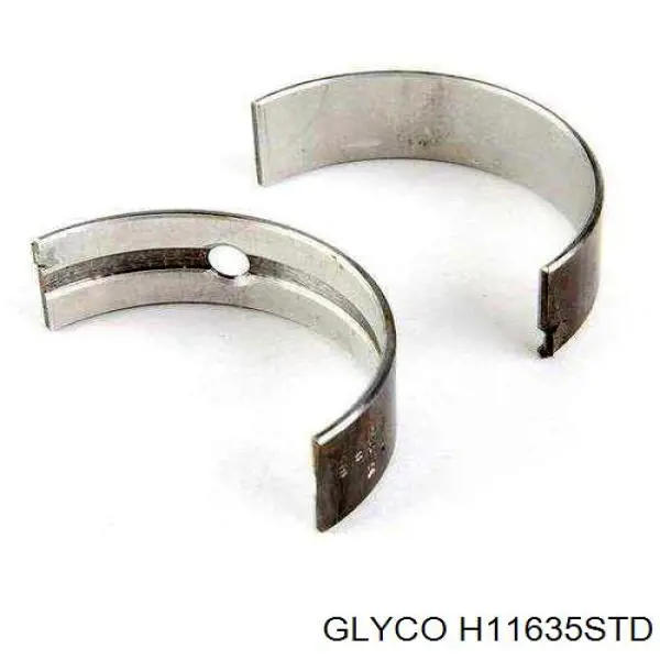 H11635STD Glyco вкладыши коленвала коренные, комплект, стандарт (std)