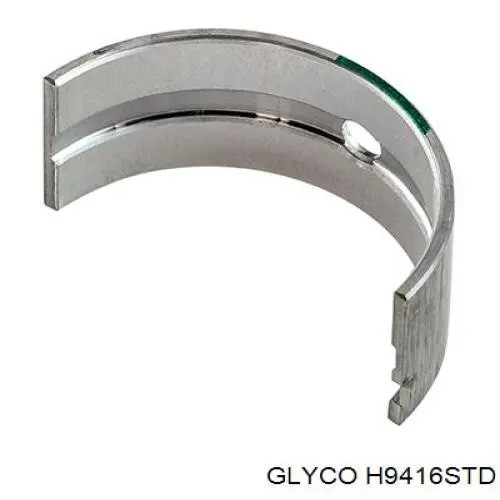 H9416STD Glyco вкладыши коленвала коренные, комплект, стандарт (std)