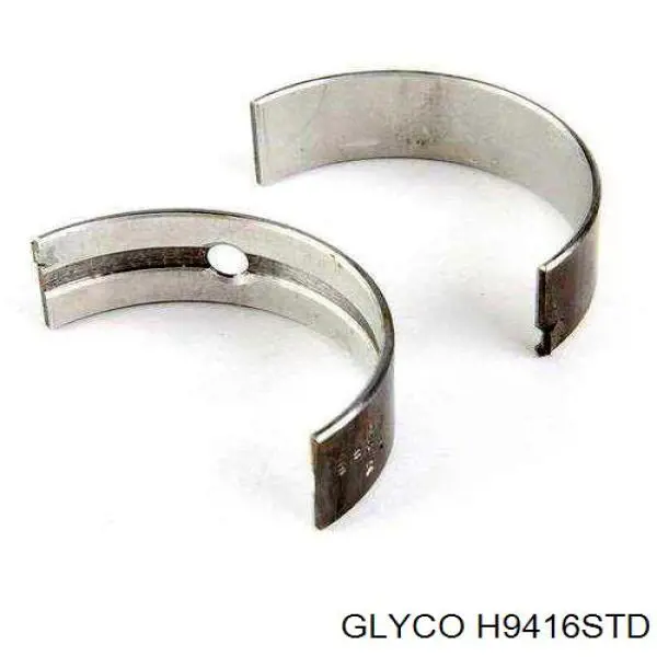 Вкладыши коленвала коренные, комплект, стандарт (STD) H9416 Glyco