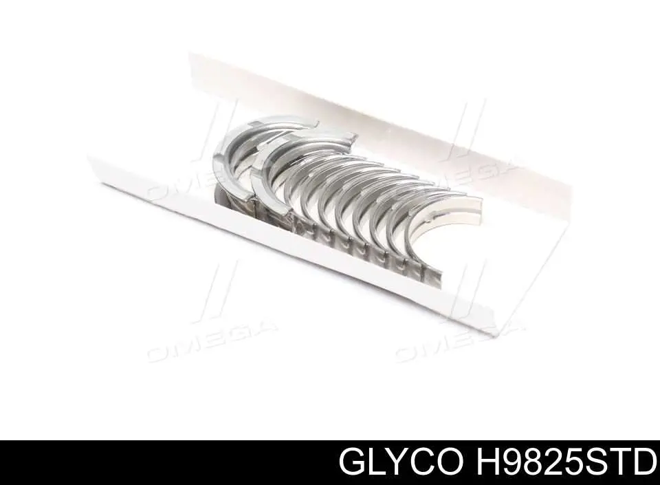 H9825STD Glyco вкладыши коленвала коренные, комплект, стандарт (std)