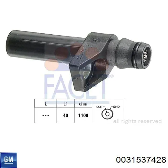 Датчик положения коленчатого вала General Motors 0031537428 цена, от 20.63 USD