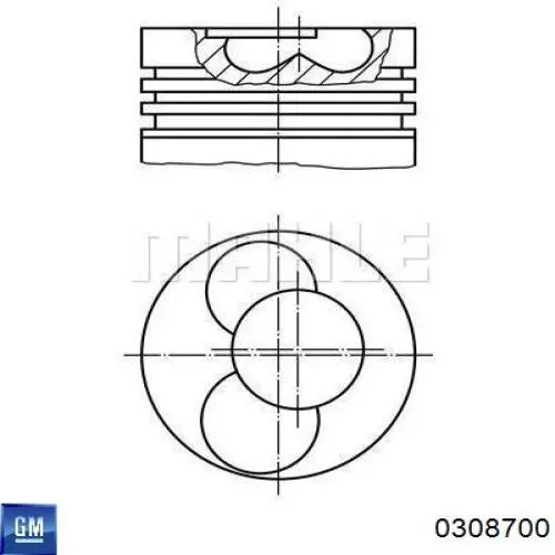 Подшипник цапфы передней 0308700 General Motors