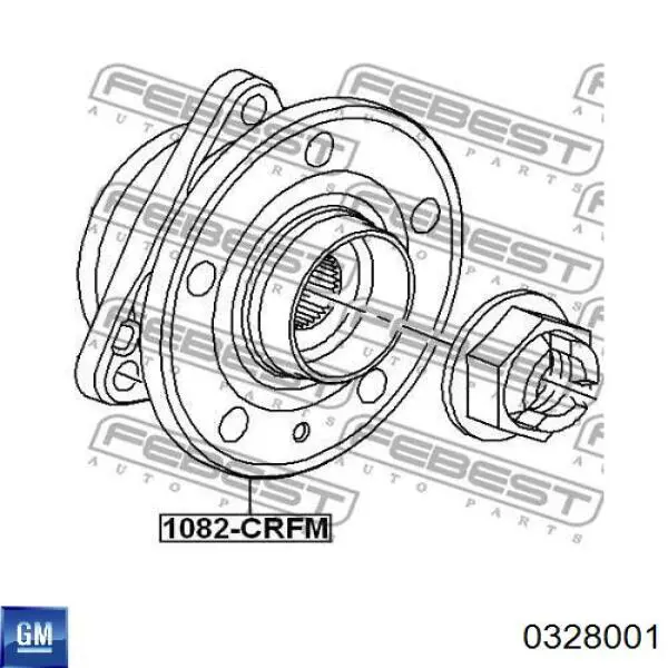 Купить 0328001 General Motors Ступица переднего колеса